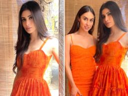 Mouni Roy steps out on lunch date with BFF Lauren Gottlieb in breezy orange tie-dye dress worth Rs. 4000