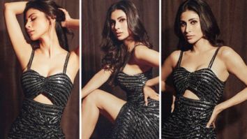 Mouni Roy’s black sequinned thigh-high slit gown is all we need to get the party started