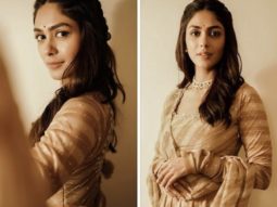 Mrunal Thakur is a sight to behold in gorgeous brown anarkali worth Rs. 26K as she promotes Sita Ramam