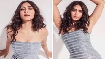 Mrunal Thakur serves an ideal party look in silver strapless body-con dress worth Rs. 80K in latest photo-shoot