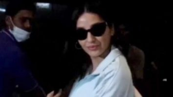 Nora Fatehi poses for paps at the airport