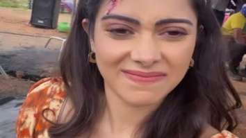 Nushrratt Bharuccha shares a sneak peak from sets as she shoots for an intense action scene, shares bloody look