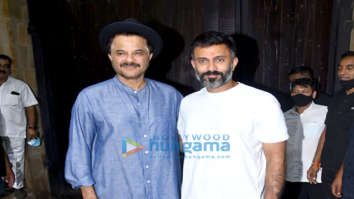 Photos: Anand Ahuja and Anil Kapoor distribute sweets to the media and police team