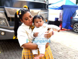 Photos: Bharti Singh snapped with her son Lakshya on the sets of Sa Re Ga Ma Pa Li’l Champs in Powai