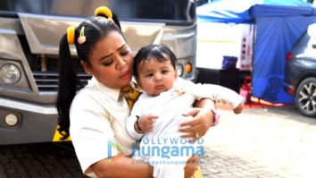 Photos: Bharti Singh snapped with her son Lakshya on the sets of Sa Re Ga Ma Pa Li’l Champs in Powai