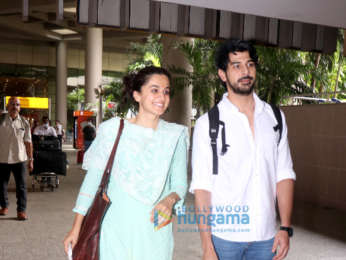 Photos: Do Baaraa team Taapsee Pannu, Pavail Gulati, Anurag Kashyap, Ekta Kapoor spotted at the airport