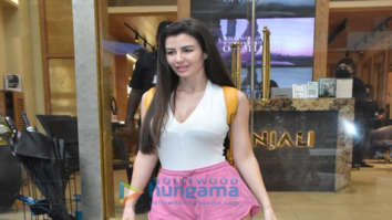 Photos: Giorgia Andriani snapped at a salon in Bandra