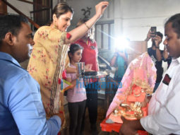 Photos: Isha Koppikar welcomes Lord Ganesha at her residence in Bandra