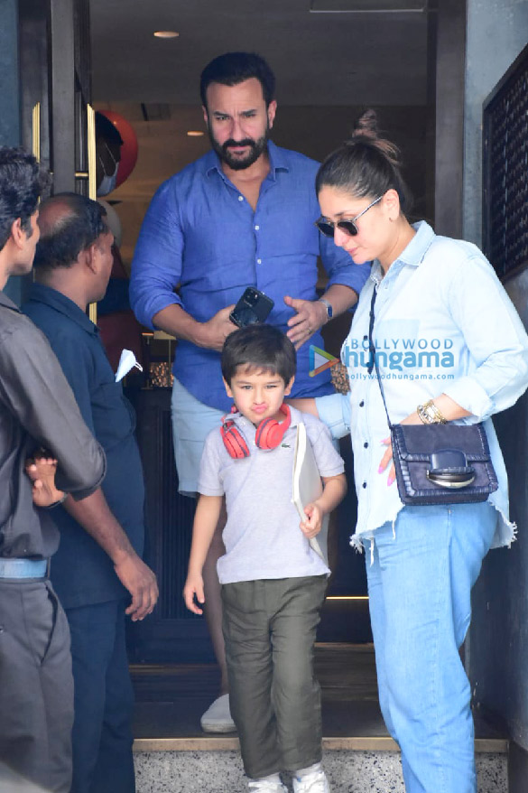 photos kareena kapoor khan saif ali khan and taimur ali khan spotted in bandra 1