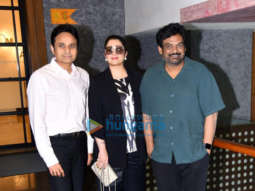 Photos: Puri Jagannadh, Charmme Kaur and Apoorva Mehta snapped promoting Liger at Dharma Productions office