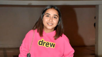 Prajakta Koli poses for paps in pink hoodie and denims