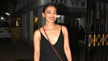 Radhika Apte snapped rocking a red lip and black outfit