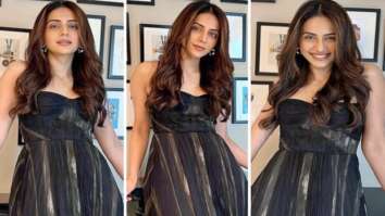 Rakul Preet Singh serves absolute chic vibes in Saaksha & Kinni black chiffon maxi dress worth Rs. 25k