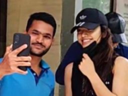 Rashmika Mandanna does a cute pout for paps