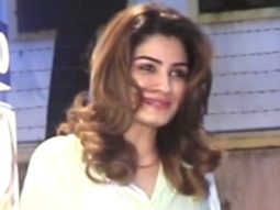 Raveena Tandon snapped outside a salon in the city