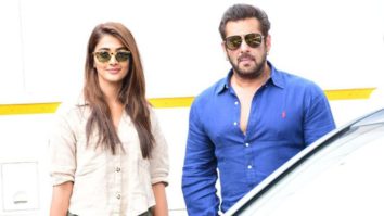 Salman Khan spotted in a blue shirt along with Pooja Hegde