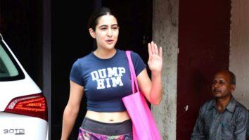 Sara Ali Khan snapped in gym shorts with a pink bag