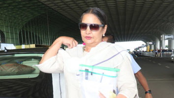 Shabana Azmi snapped at the airport in white salwaar