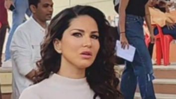 Sunny Leone is super chirpy as she poses for paps