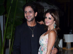 Sussanne Khan poses with boyfriend Arslan Goni post dinner