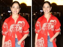 Tamannaah Bhatia snapped at the airport in red shirt and denims, but Rs 1 Lakh Chloe bag steals limelight