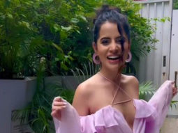 Uorfi Javed twirls around in her lavender outfit