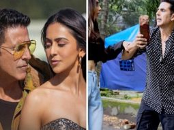 Akshay Kumar plays a prank on Cuttputtli co-star Rakul Preet Singh; leaves her stranded in a puddle