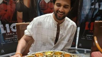 Vijay Deverakonda enjoys an authentic Gujarati Thali during Liger promotions and the happiness on his face is priceless