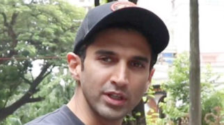 Aditya Roy Kapur snapped in a simple black tshirt and cap