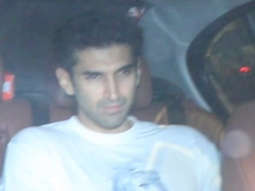 Aditya Roy Kapur waves at paps as he gets clicked for Ranbir’s party