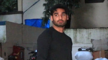 Ahan Shetty poses for a picture with fans