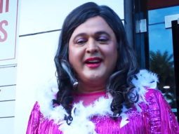 Ali Asgar snapped in a hot pink tassled dress