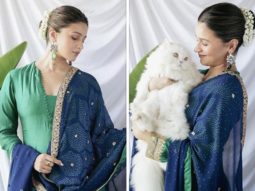 Alia Bhatt shares an adorable picture with her furry friend dressed in vibrant anarkali for Brahmastra promotions