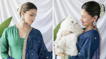 Alia Bhatt shares an adorable picture with her furry friend dressed in vibrant anarkali for Brahmastra promotions