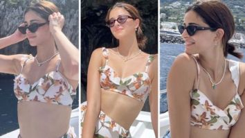 Ananya Panday shares a glimpse of her “boat day” in Italy in floral bikini, bestie Suhana Khan reacts