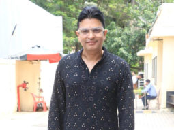 Bhushan Kumar snapped in a traditional black kurta