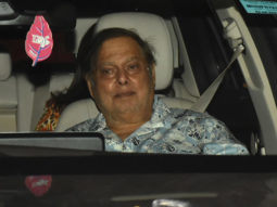 David Dhawan waves at paps at Chunky Pandey’s party