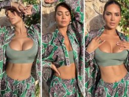 Esha Gupta turns “Island Girl” looking incredibly hot in an eye-catching green printed co-ords by Dhruv Kapoor
