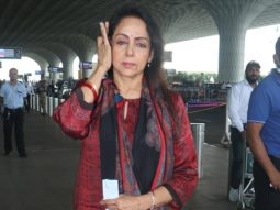Evergreen actress Hema Malini snapped at the airport