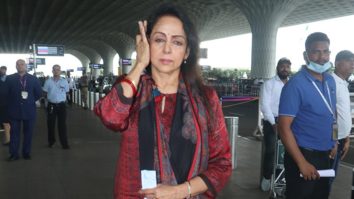 Evergreen actress Hema Malini snapped at the airport