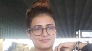 Fatima Sana Shaikh chit-chats with paps at the airport