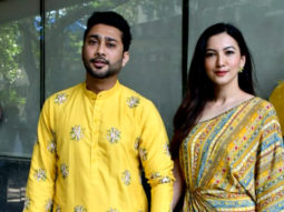 Gauahar Khan and Zaid Darbar snapped in twinning yellow outfits