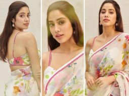 Janhvi Kapoor looks drop-dead gorgeous in white floral chiffon saree worth Rs.21K