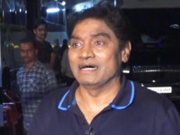 Johnny Lever poses for paps in a simple blue tshirt