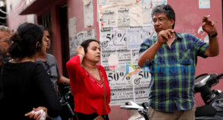 On the sets of the movie Kahani Rubber Band Ki