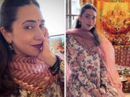 Karisma Kapoor drops pictures from Ganesh Chaturthi celebrations dressed in a floral print traditional outfit