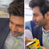 Kartik Aaryan receives warm welcome from fans as he travels in economy class flight, watch video