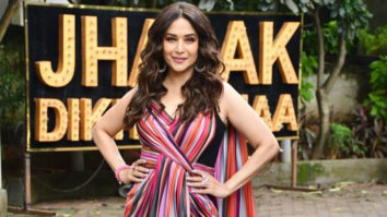 Madhuri Dixit dressed like a diva in multicolored outfit