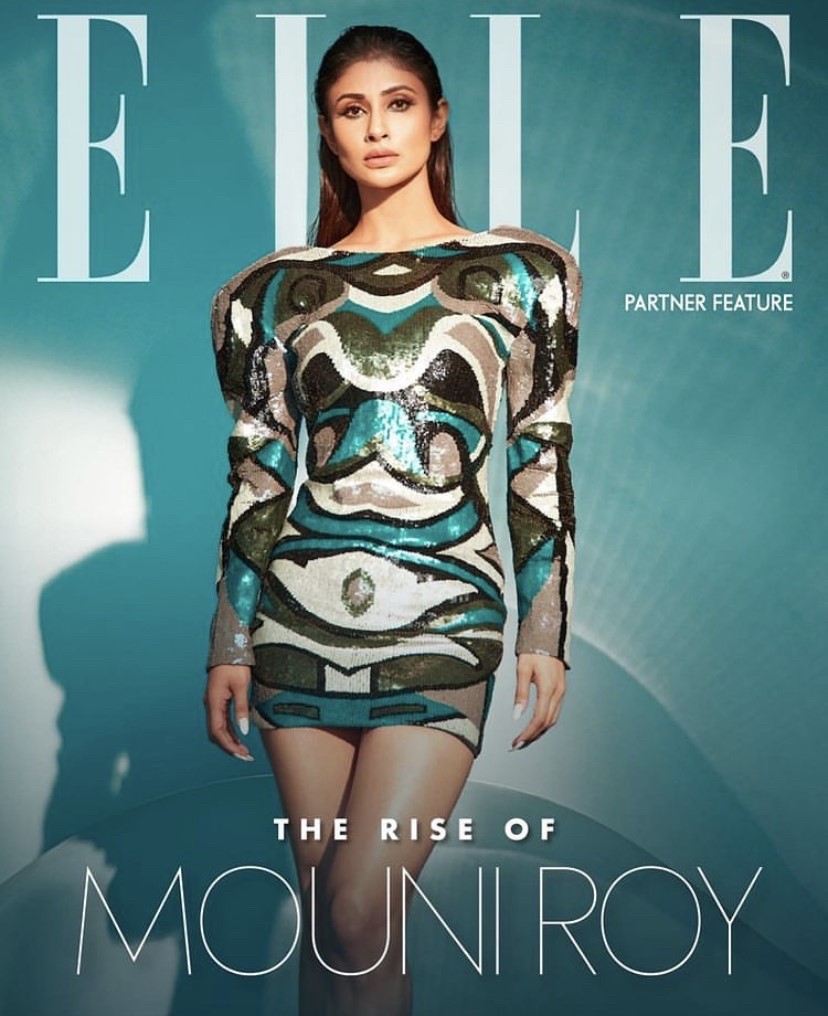 Mouni Roy radiates sexiness in a sparkling mini dress on the cover of Elle 