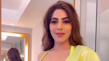 Nikki Tamboli raises the temperature with her neon saree